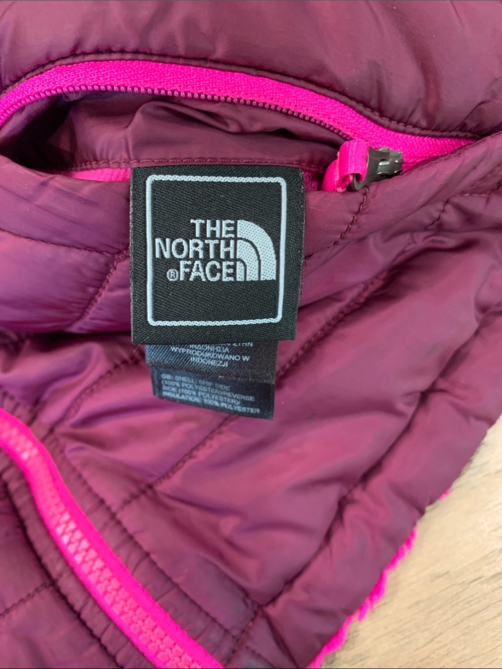 The North Face Reversible Mossbud Purple Pink Fleece Size M (10/12) - Picture 2 of 12